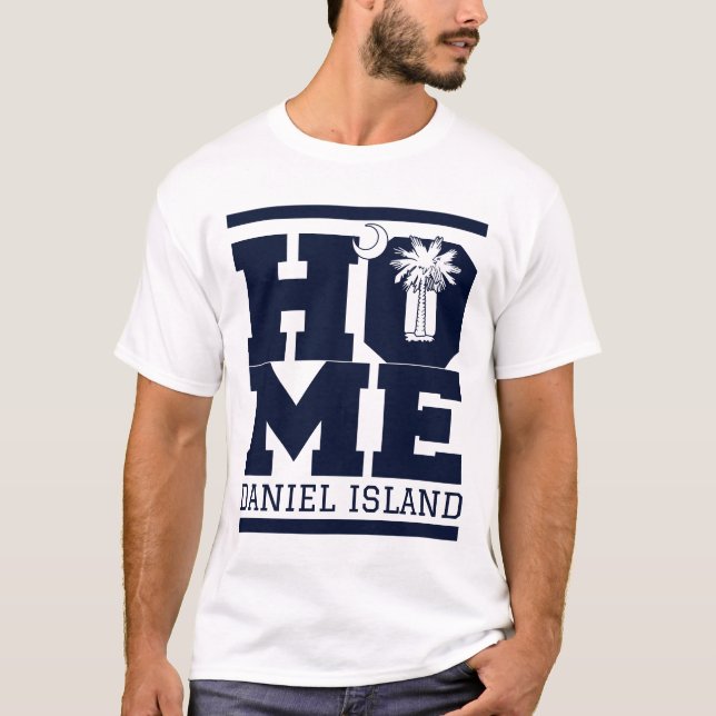 ZUHAUSE Daniel Island South Carolina Flag Souvenir T-Shirt (Vorderseite)