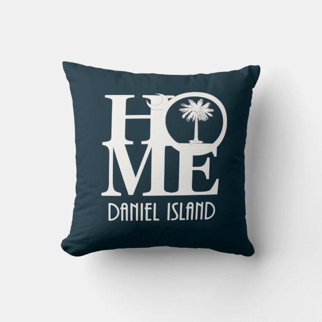 ZUHAUSE Daniel Island South Carolina Throw Kissen (Vorderseite)