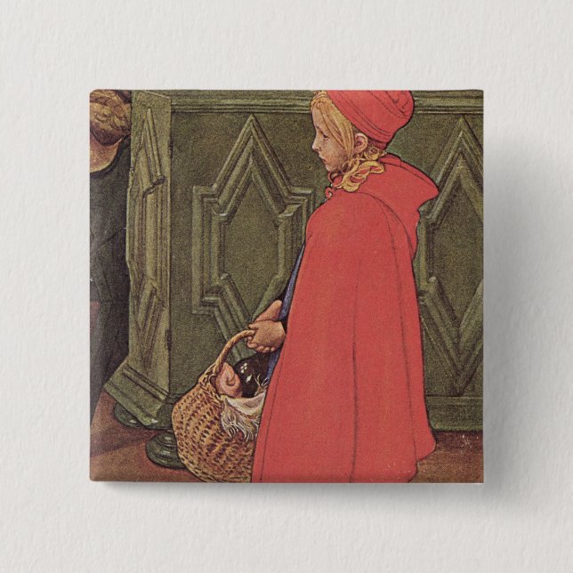 Zuhause das Einkaufen holen Button (Vorderseite)