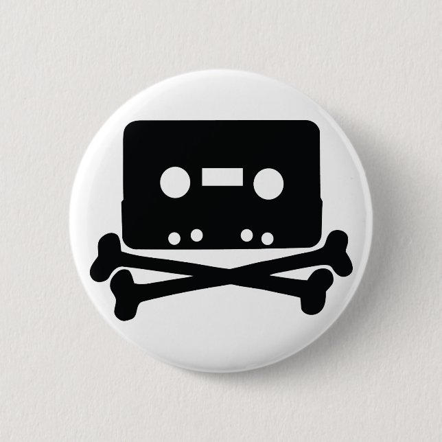 Zuhause, das Schädel-Logo-Knopf aufnimmt Button (Vorderseite)