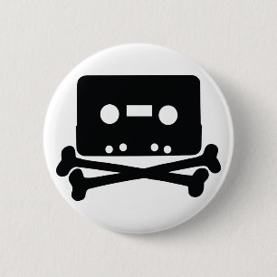Zuhause, das Schädel-Logo-Knopf aufnimmt Button