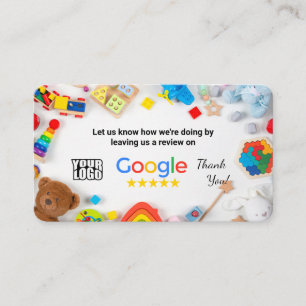 Zuhause Daycare Google Review Template mit QR - Visitenkarte