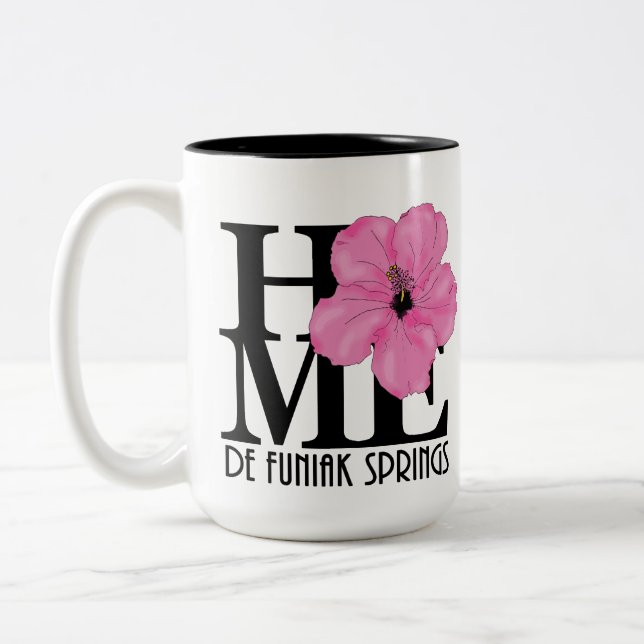ZUHAUSE De Funiak Springs 15oz Pink Hibiskus Zweifarbige Tasse (Links)