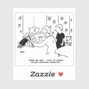 Zuhause Decorating Cartoon. Aufkleber