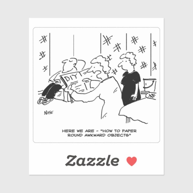 Zuhause Decorating Cartoon. Aufkleber (Blatt)