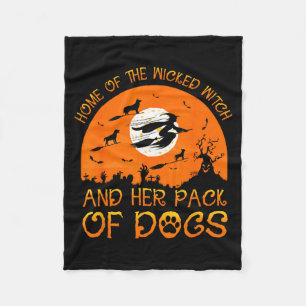 Zuhause der bösen Hexe und Rudel Hund Lustig Fleecedecke