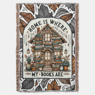 Zuhause der Bücher   Cosy Bookworm Throw   Cott Decke