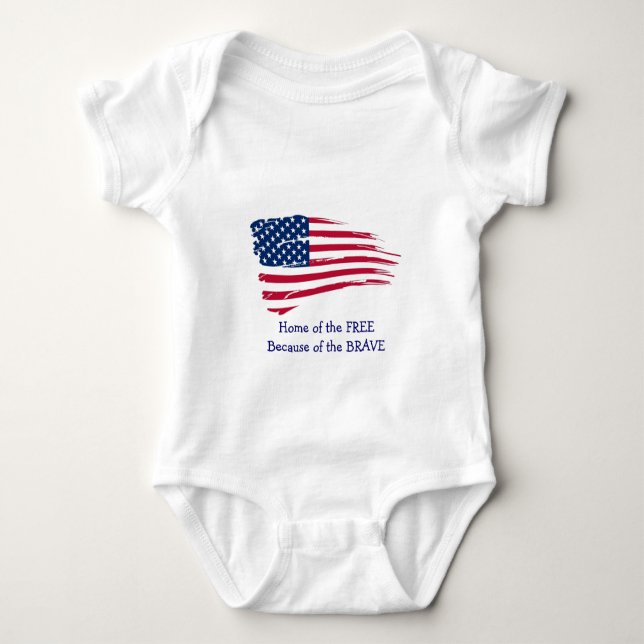Zuhause der Freien Flagge Baby Strampler (Vorderseite)