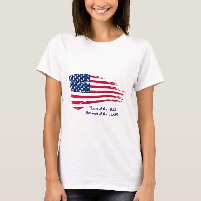Zuhause der Freien Flagge T-Shirt (Vorderseite)
