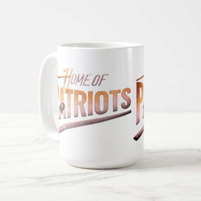 Zuhause der Patrioten Kaffeetasse (Vorderseite Links)