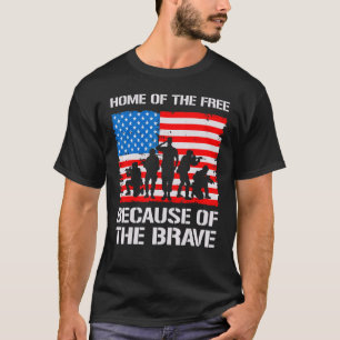 Zuhause des Freien wegen der tapferen 4 T-Shirt