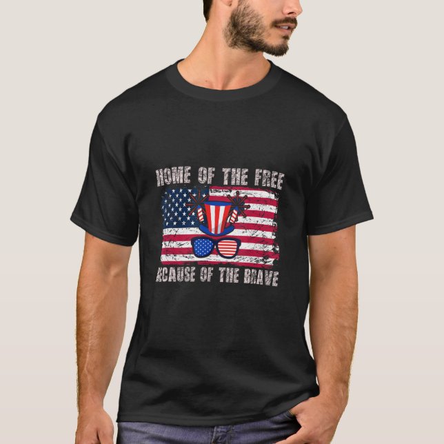 Zuhause des Freien wegen der Tapferkeit T-Shirt (Vorderseite)
