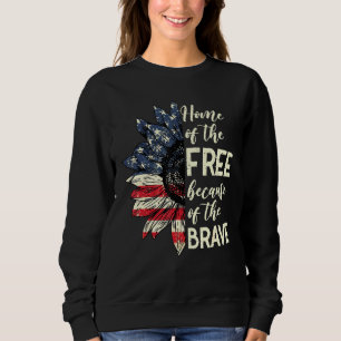 Zuhause des Freien wegen des tapferen Patriotische Sweatshirt