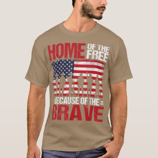 Zuhause des Freien wegen des tapferen Veteranen 4. T-Shirt