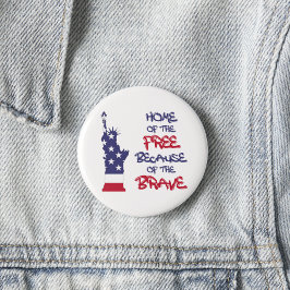 Zuhause des freien wegen des tapferen Zeichens Button