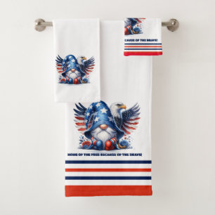 Zuhause des Freistaates - Patriotischer Gnome und  Badhandtuch Set