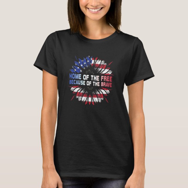 Zuhause des Freistaates wegen der tapferen Flagge  T-Shirt (Vorderseite)