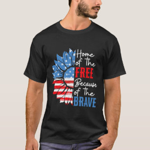 Zuhause des Gratis wegen der schönen Sonnenblume 4 T-Shirt