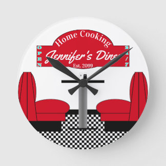 Zuhause Diner Kitchen Restaurant Grill Koch Baker Runde Wanduhr
