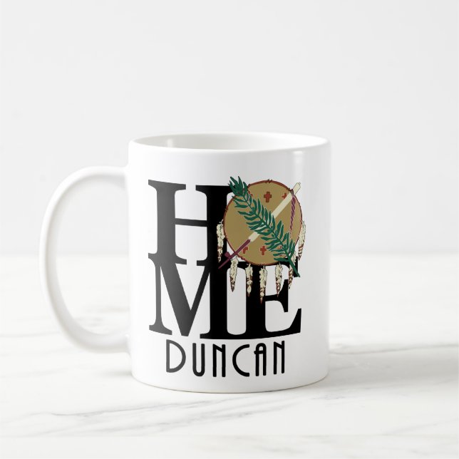 ZUHAUSE Duncan Oklahoma 11oz Kaffeetasse (Links)