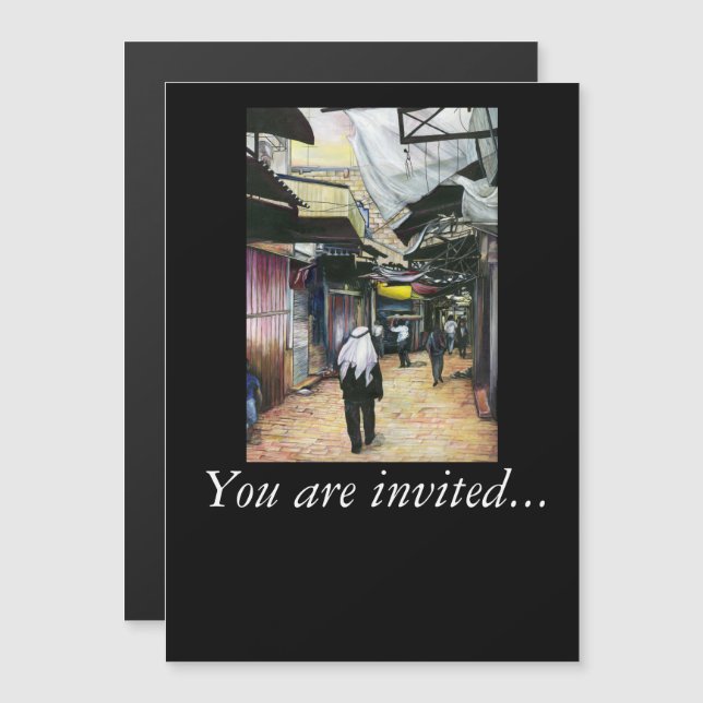 Zuhause durch die Antike, Jerusalem Magneteinladung (Vorne/Hinten)