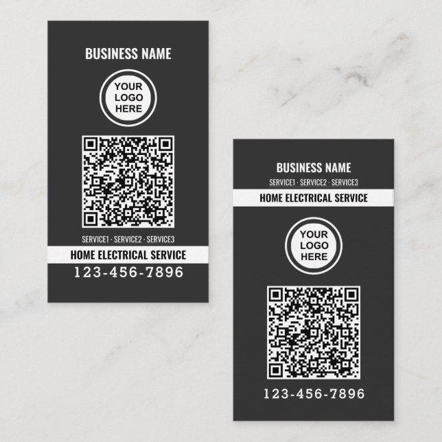 Zuhause-E-Service QR-Code Logo für benutzerdefinie Visitenkarte (Vorne/Hinten)