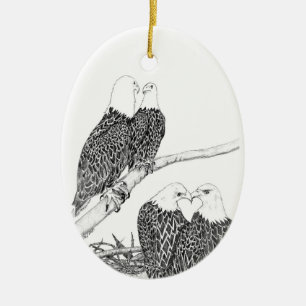 ZUHAUSE EAGLE NEST LEGACY FORTSETZT Keramik Orname Ornament