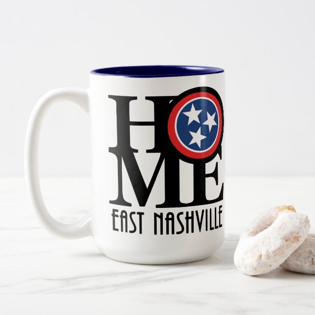 ZUHAUSE East Nashville 15oz Zweifarbige Tasse (Mit Donut)
