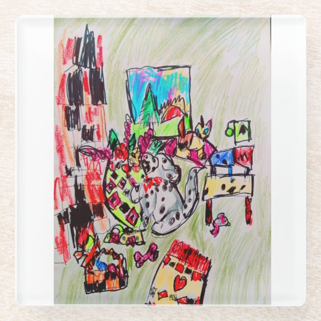 Zuhause einlegen glasuntersetzer (Vorderseite)