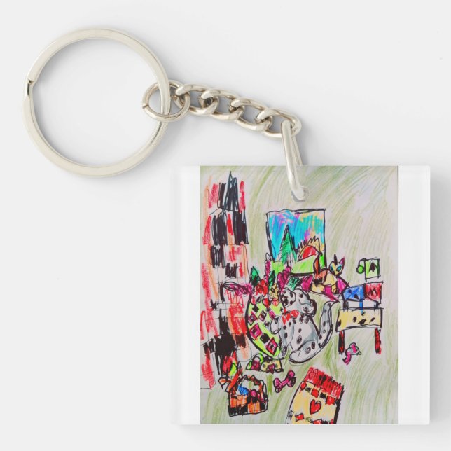 Zuhause einlegen schlüsselanhänger (Vorderseite)