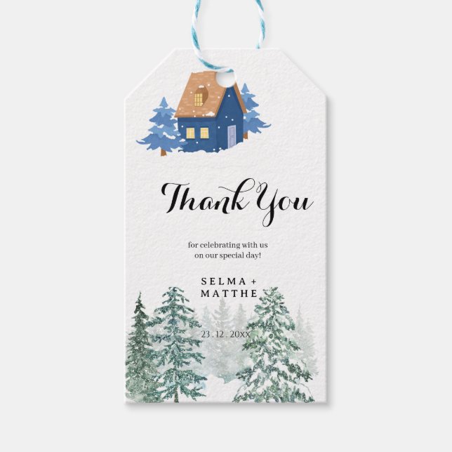 Zuhause Elegant Danke, dass Sie ein Geschenk bevor Geschenkanhänger (Vorderseite)