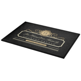 Zuhause-etabliertes Black Gold Schneidebrett