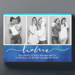 Zuhause Family Redewendungen Moderne Typografie Dr Fotoplatte<br><div class="desc">Dieses moderne Design enthält drei Ihrer Lieblingssendungen mit dem Text "Zuhause - die Geschichte dessen,  wer wir sind und eine Sammlung aller Dinge,  die wir Liebe" in der modernen Typografie #Foto #photogifts #gift #gift-tiftforher #girly #family #Zuhause #Geburtdaygifts #holidaygifts #christmasgeschenke #personalizedgifts</div>