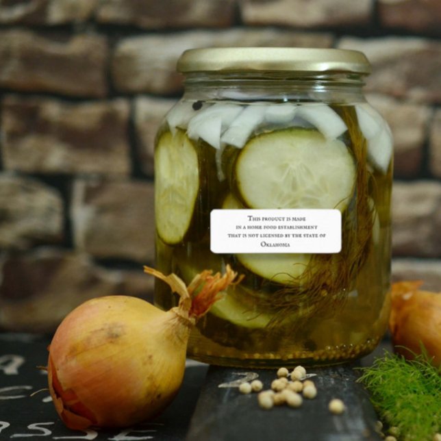 Zuhause Food Kitchen Staat License Disclosure Labe (Von Creator hochgeladen)