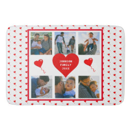 Zuhause Foto Personalisiert Collage Familie Valent Badematte