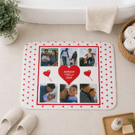 Zuhause Foto Personalisiert Collage Familie Valent Badematte