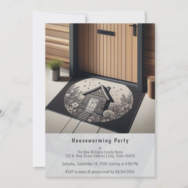 Zuhause Foto, Template Housewarming Party Einladun (Vorderseite)