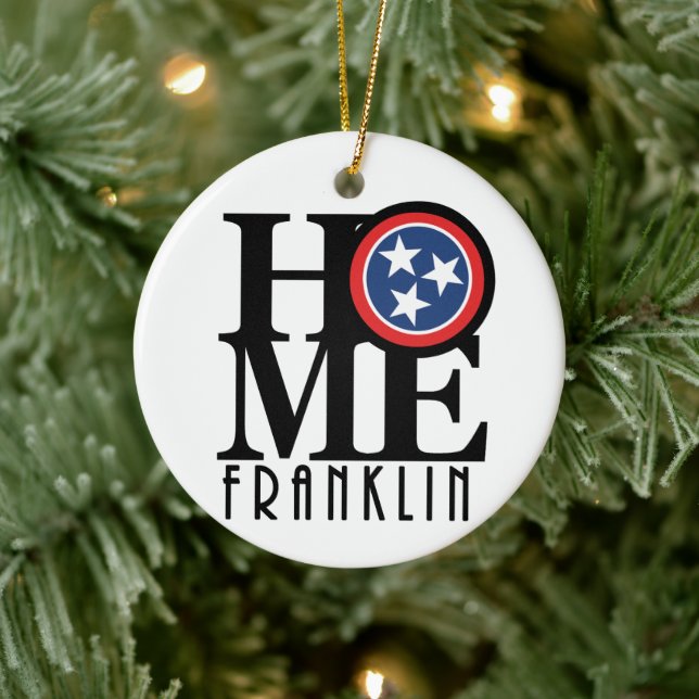 ZUHAUSE Franklin Tennessee Keramik Ornament (Baum)