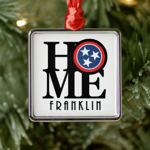 ZUHAUSE Franklin Tennessee Ornament Aus Metall