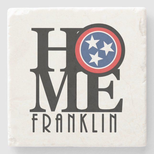 ZUHAUSE Franklin Tennessee Steinuntersetzer (Vorderseite)