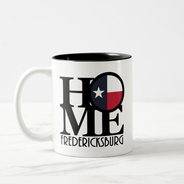ZUHAUSE Fredericsburg Texas Zweifarbige Tasse (Links)