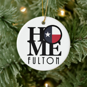 ZUHAUSE Fulton Texas Keramik Ornament