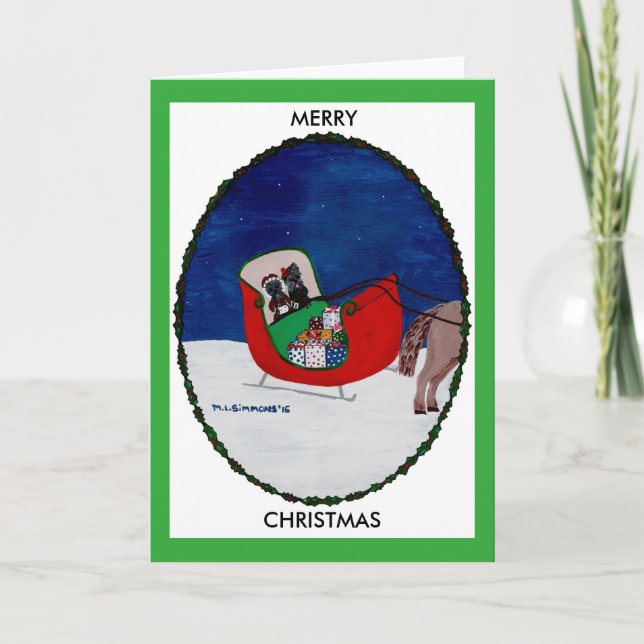 ZUHAUSE FÜR CHRISTMAS FEIERTAGSKARTE (Vorderseite)