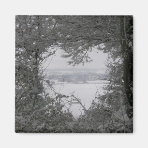 Zuhause für das Holidays Liebe Snow Heart Foto Magnet