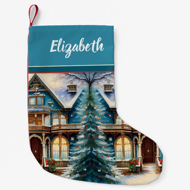 Zuhause für das Weihnachtsbaum-Traumhaus Kleiner Weihnachtsstrumpf (Vorderseite)