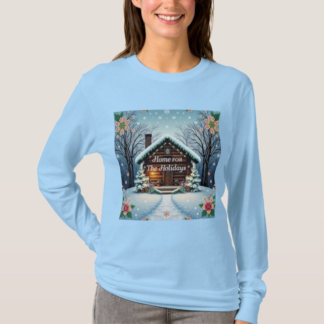 Zuhause für den Holidays Light Blue T - Shirt (Vorderseite)