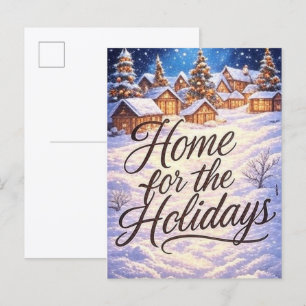 'Zuhause für die Feiertage'-Postkarte Postkarte