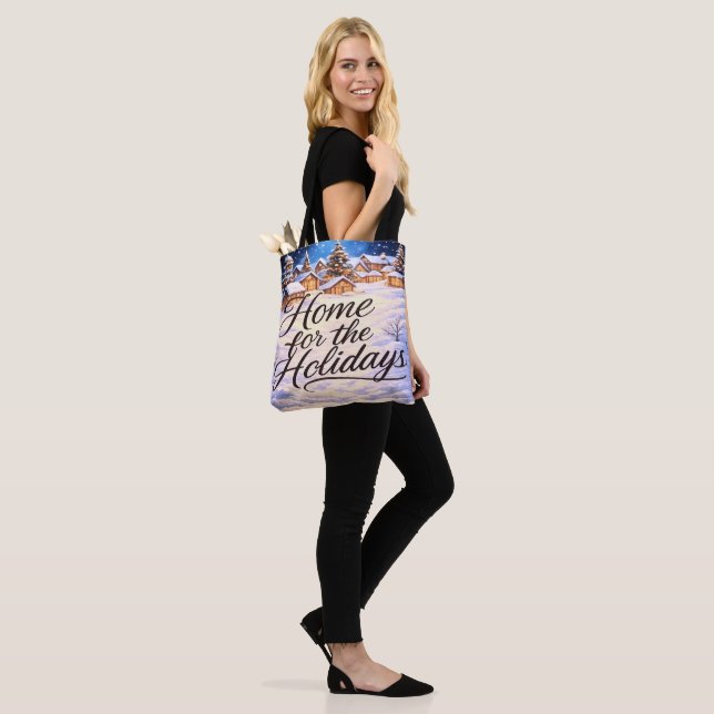 'Zuhause für die Feiertage'  Tasche (Am Model)