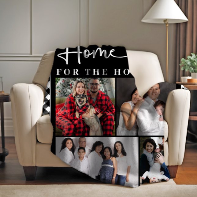 Zuhause für Familienfotos für Feiertage Fleecedecke (Von Creator hochgeladen)