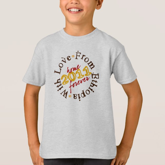 Zuhause-für immer Adoptions-Shirt für Jungen T-Shirt (Vorderseite)